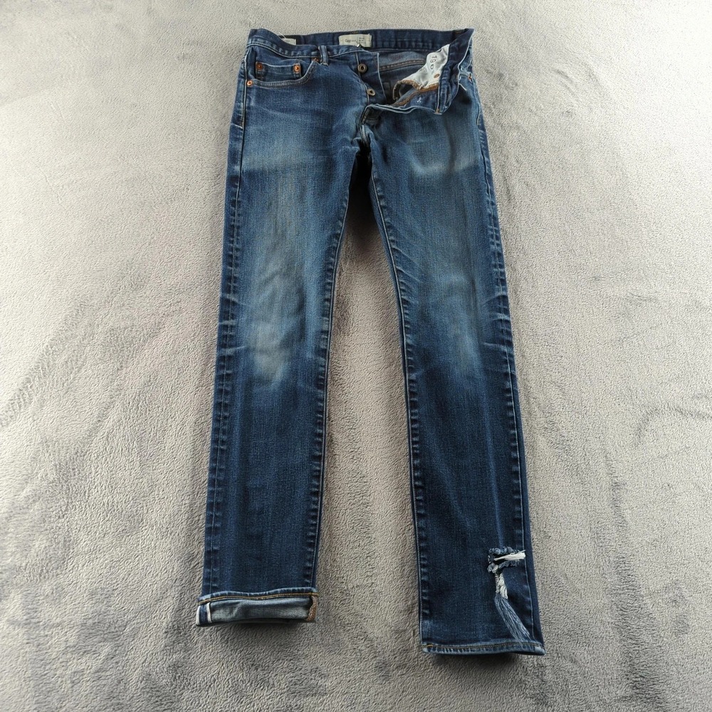 Gap 1969 Slim Jeans Mens 30x32 Blue Selvedge‎ Kaihara Japanese Denim Wallet Fade